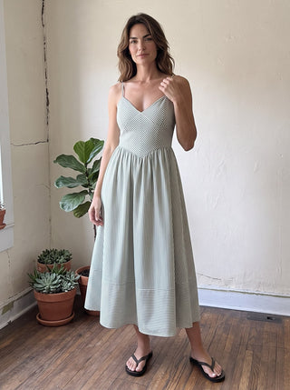 Coastal Escape Stripe Midi Dress