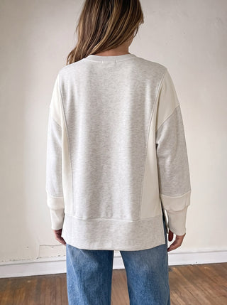 Color block oversized top by SUNDAY EDITION BY LE LIS, featuring relaxed fit and bold color blocking details.