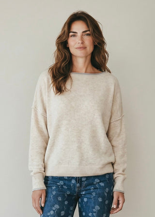 Oat & Cocoa Knit Sweater | Oat 