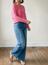 Load image into Gallery viewer, Hot Pink Fine Texture Boatneck Sweater
