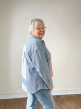 Load image into Gallery viewer, Engineer Stripe Denim Shirt Jacket
