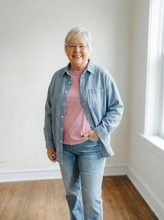 Load image into Gallery viewer, Engineer Stripe Denim Shirt Jacket
