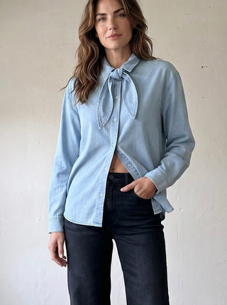Harbor Bow Chambray Button Down Shirt