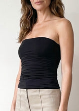 Load image into Gallery viewer, Reversible Scrunch Tube Top | Black 
