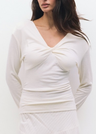 Amber Knit Top – Ivory