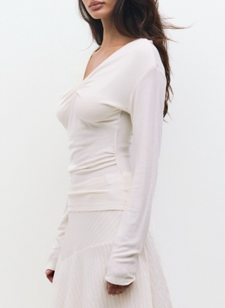 Amber Knit Top – Ivory
