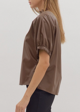 Load image into Gallery viewer, Sloane Faux Leather Top
