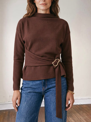 Sophisticate Wrap Knit Top