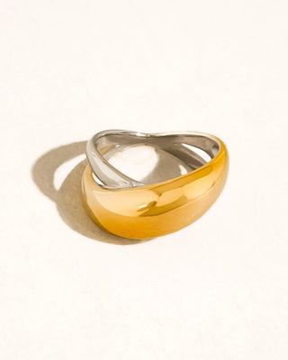 The Avery Two Tone Dome Ring