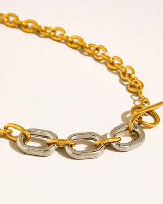 The Avery Two Tone Toggle Necklace