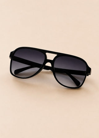The Jetsetter Aviator Sunglasses | Black Gradient Smoke 