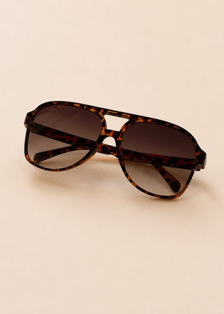 The Jetsetter Aviator Sunglasses | Tortoise Gradient Brown