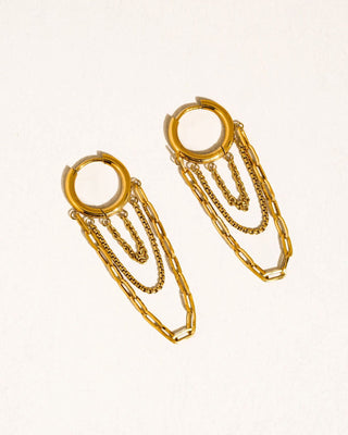 The Marlowe Chain Drop Earrings | Gold