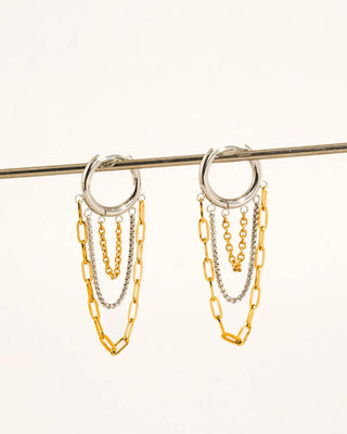 The Marlowe Chain Drop Earrings | Multicolored