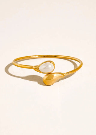 The Marlowe Stone Cuff Bracelet | White 