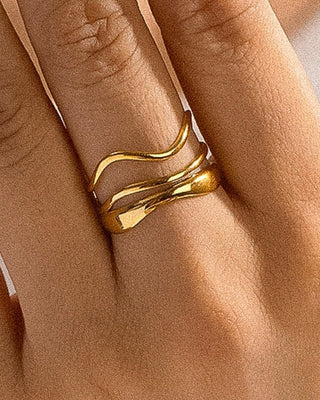 The Sloane Abstract Ring | Yellow Gold 