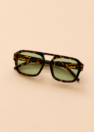 The Uptown Sunglasses | Tortoise Green