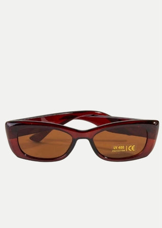 Thick Round Square Rectangle Sunglasses Set || Brown
