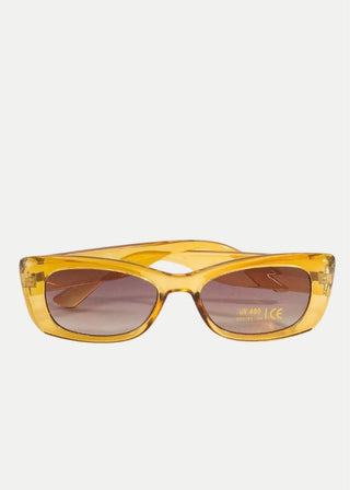 Thick Round Square Rectangle Sunglasses Set || Yellow