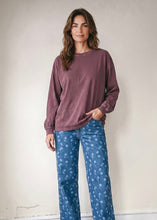 Load image into Gallery viewer, Vintage Wash Cotton Tee | Maroon 
