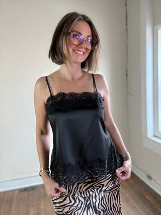 After Dark Satin Lace Cami