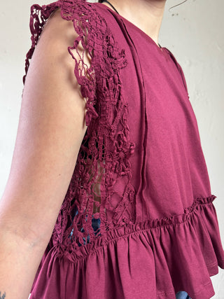 Romantic Lace Ruffle Top