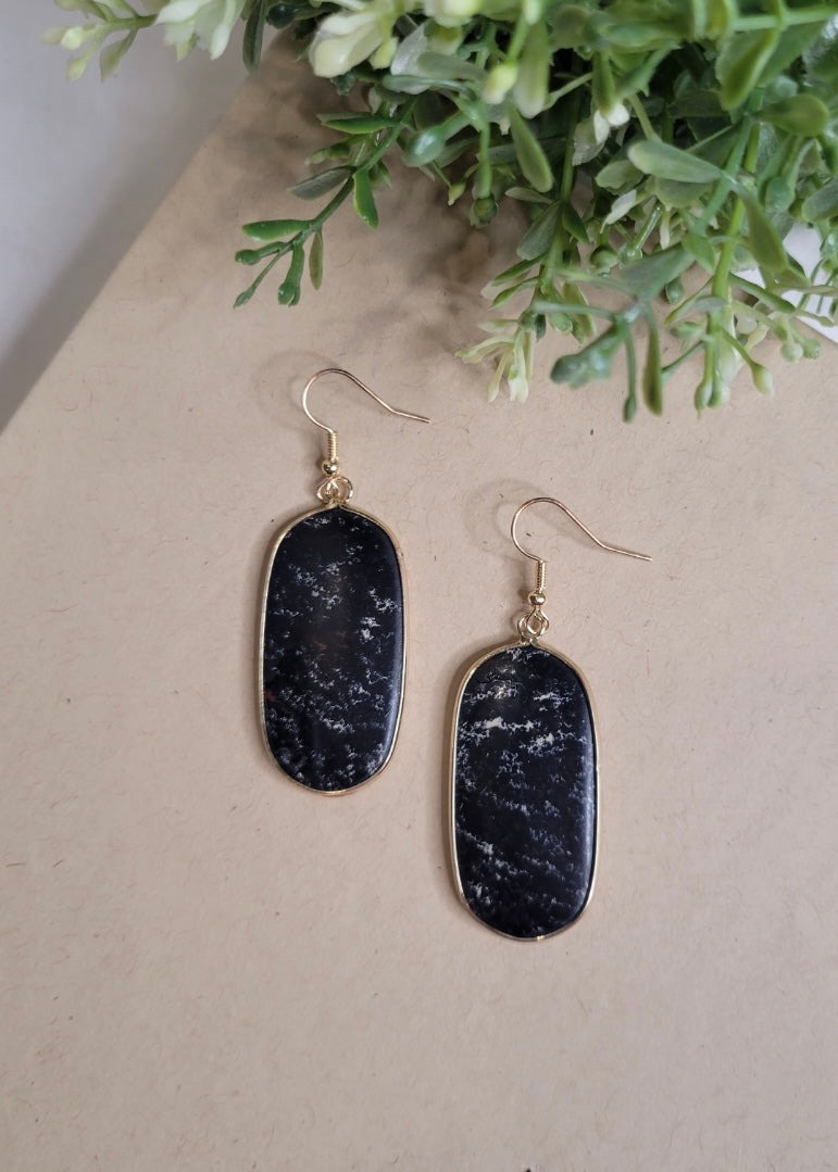 Stone Pendant Earrings