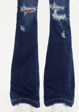 Load image into Gallery viewer, Mid Rise Distressed Flare Jean
