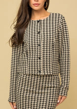 Load image into Gallery viewer, Houndstooth Cropped Jacket

