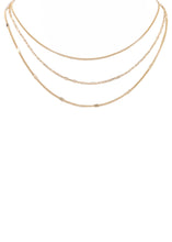 Load image into Gallery viewer, Brass Layered Chain Necklace
