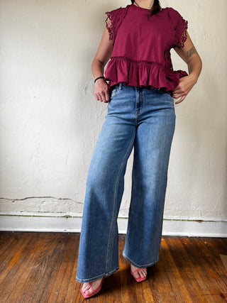 JBD Everyday Ease Palazzo Wide Leg Jean