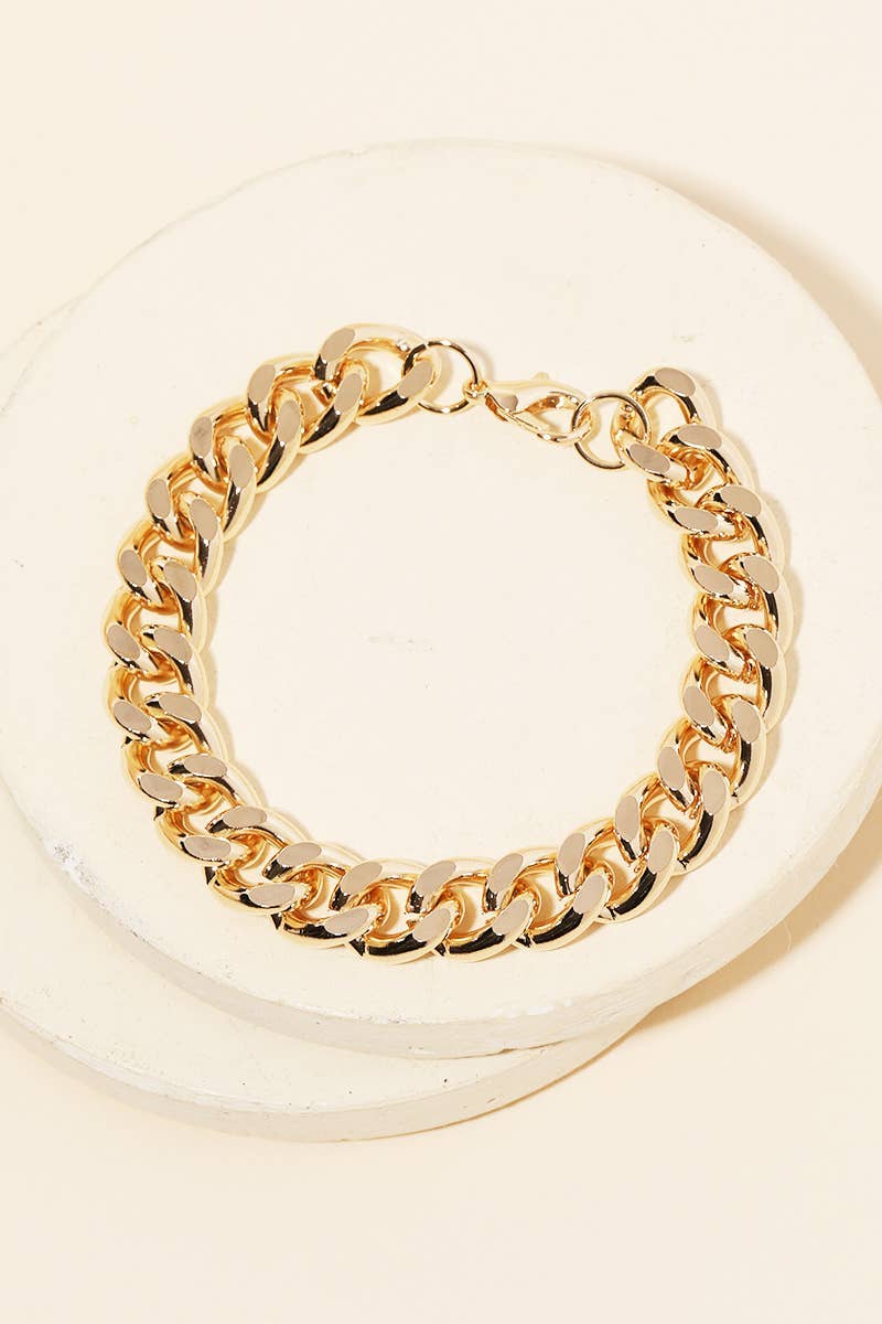 Curb Chain Lobster Clasp Bracelet