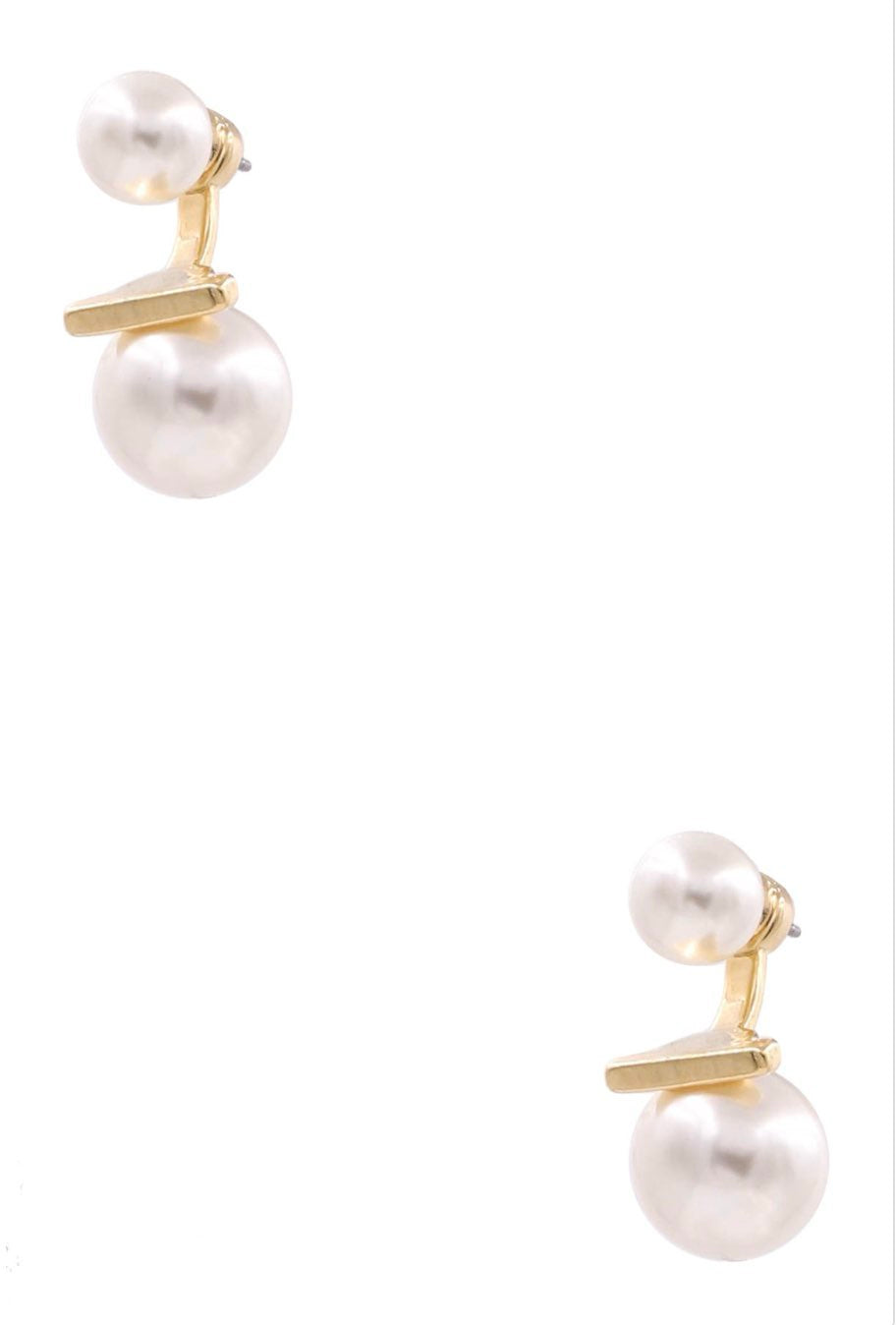 Cream Pearl Bar Earrings