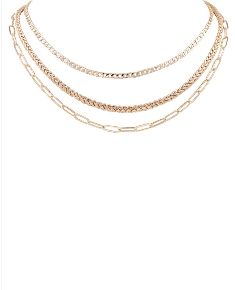 3 Layer Snake Chain Necklace