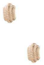 Load image into Gallery viewer, Metal Engraved Stitch Earrings
