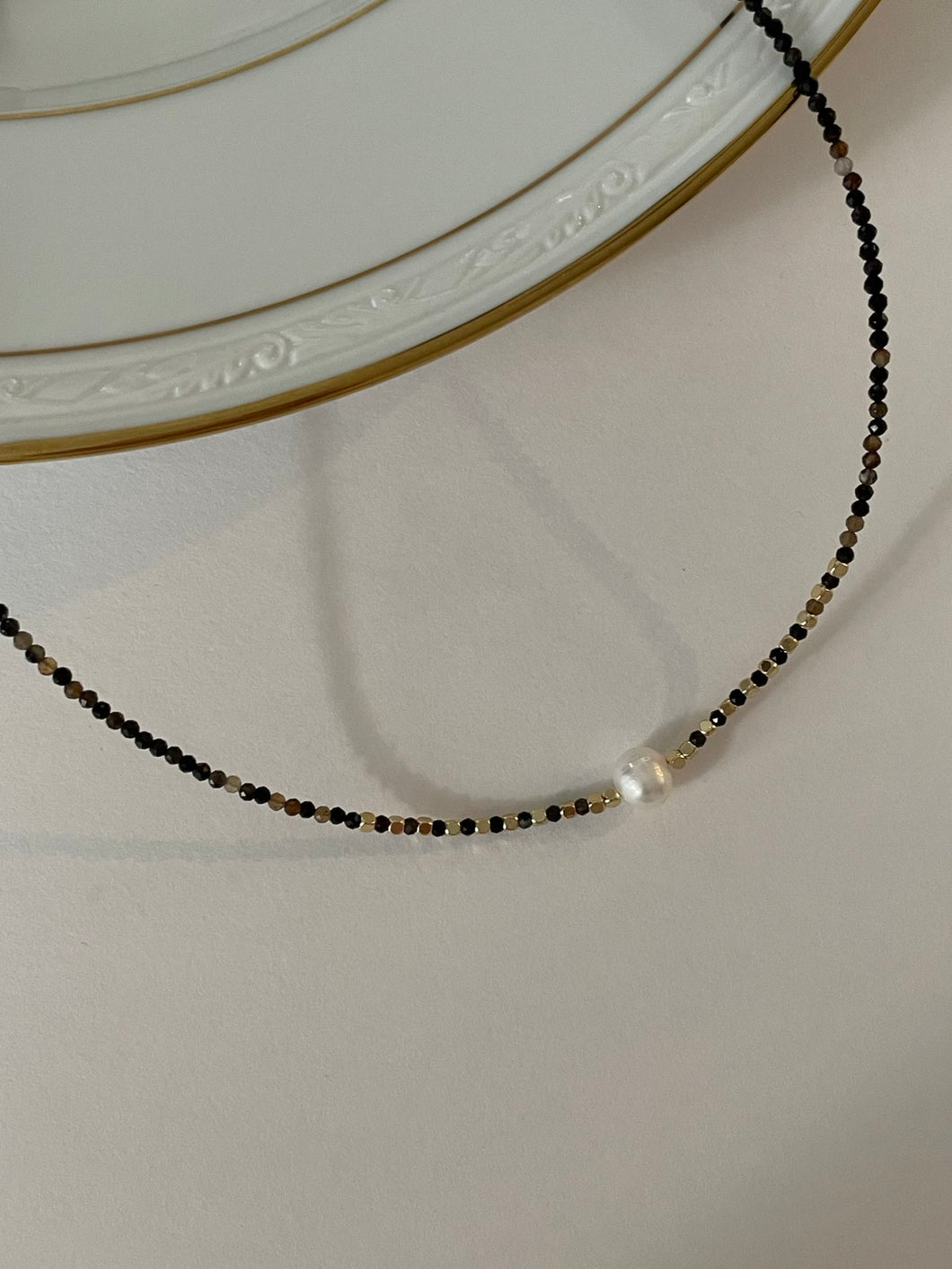 Pearl and Seed Bead Necklace