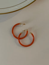 Load image into Gallery viewer, Enameled Hoop Earrings
