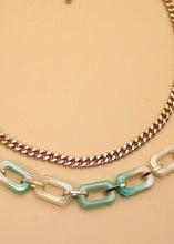 Load image into Gallery viewer, Acrylic Link Double Chain Necklace
