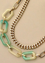 Load image into Gallery viewer, Acrylic Link Double Chain Necklace
