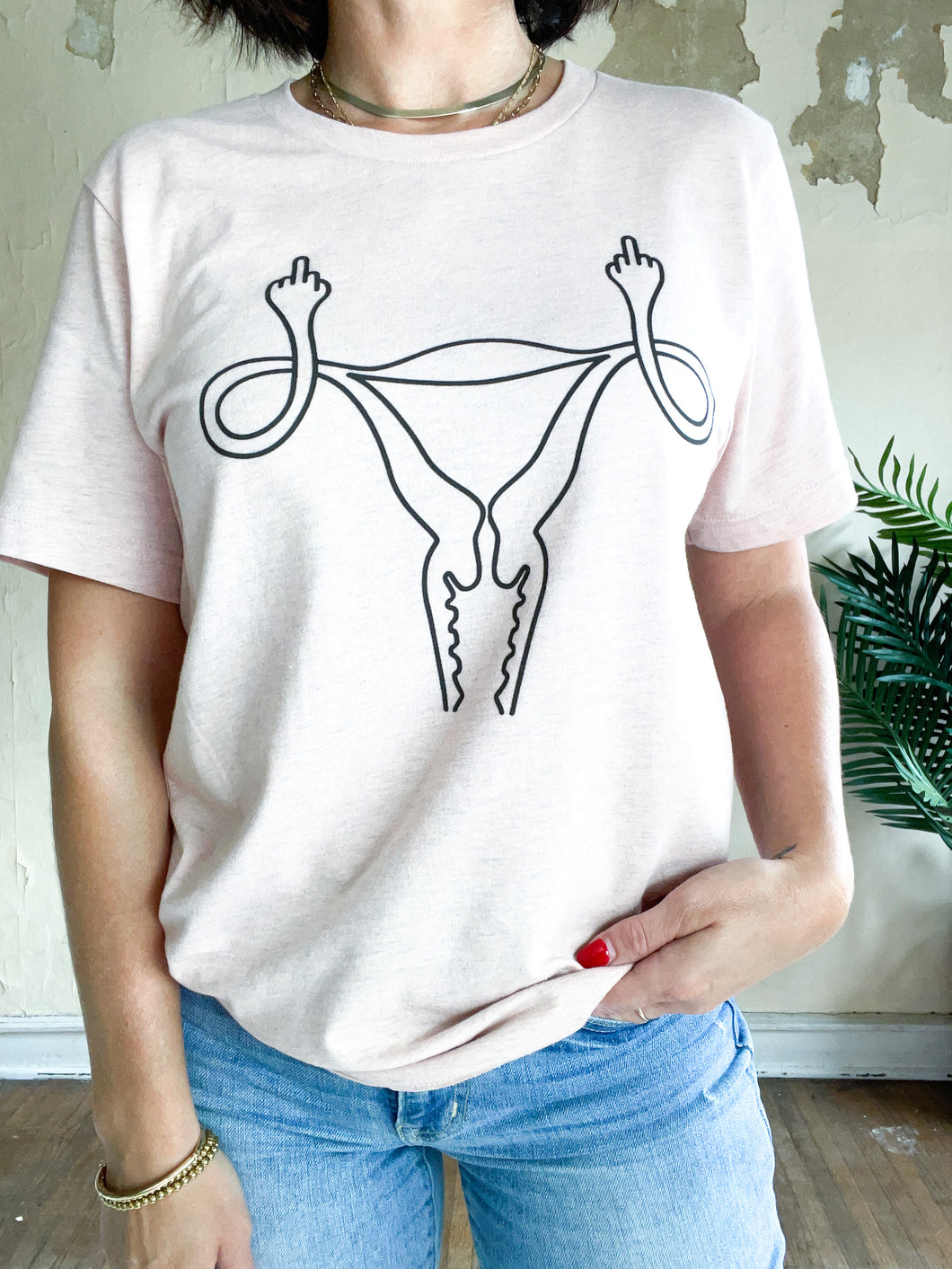 Middle Finger Uterus T-Shirt