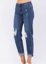 Load image into Gallery viewer, Extended Judy Blue Distressed Slim Fit Jean
