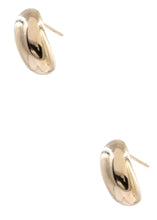 Load image into Gallery viewer, Brass Bean Curve Earrings
